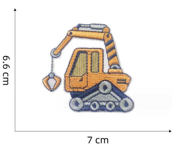 7 Pieces Engineering Vehicle Embroidered Iron-on Patches, Embroidery