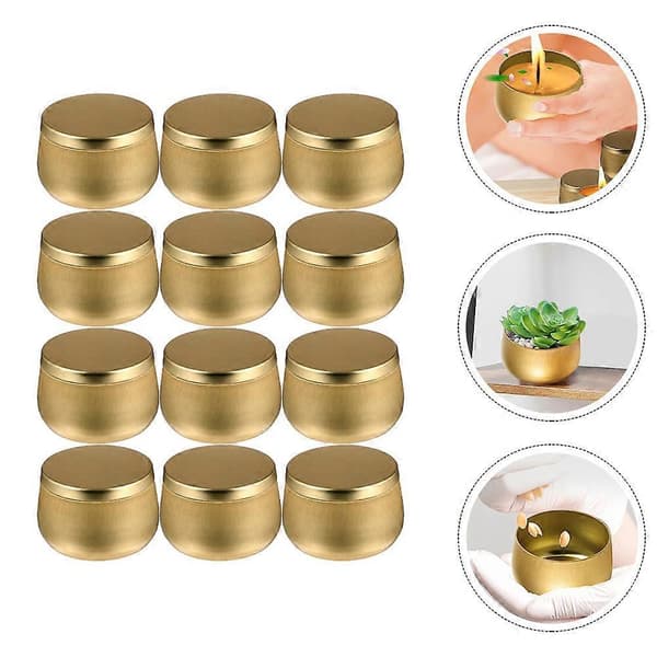 12 pcs Tin Cans Round Sealed Jars Candy Snacks Packaging Boxes Party Favors