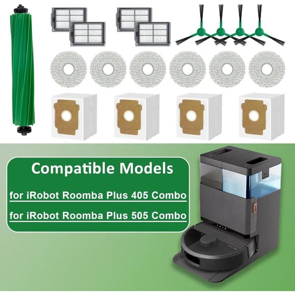 Ersättningsdelar för iRobot Roomba Plus 505/405 Combo - Förbättrad rengöring