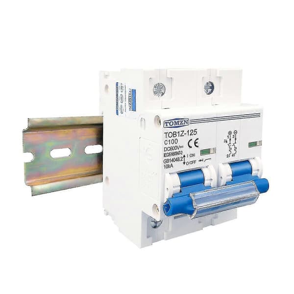 2p 80a 100a 125a DC MCB 600V effektbryter for PV-system C-kurve 125 125