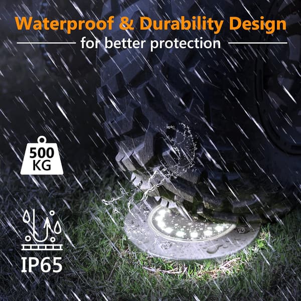 Solar Lights for Garden, 4 Pcs 16 LED Solar Ground Lights Outdoor Waterproof