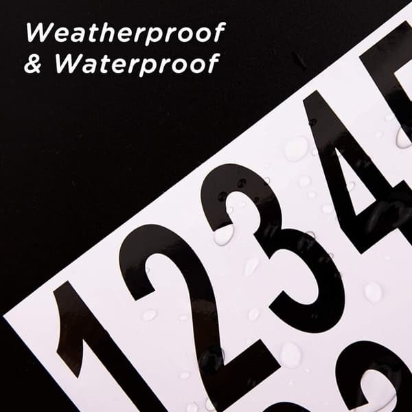 Waterproof Number Decals for Mailbox, 10 Sheets, 7.5 cm, for Indoor or Outdoor Use