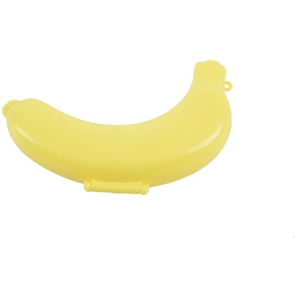 Gul Bananformet Bærbar Bananoppbevaringsboks