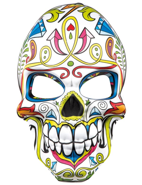 Maske Dia de los Muertos hvid