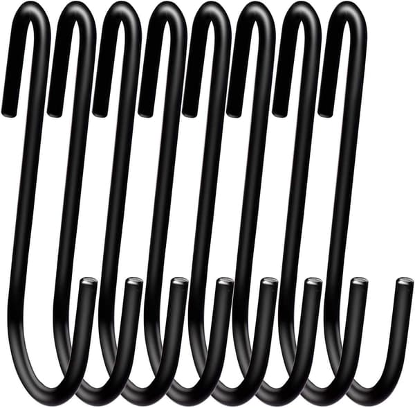 12-pack 10 cm stora kraftiga S-formade krokar för kök