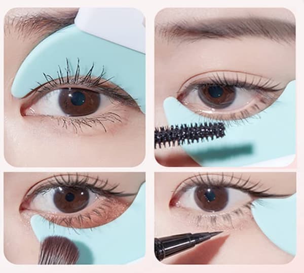 2 ST Mascara Eyelash Shield Applicator Guard Tool Multifunctional Eye Makeup Aid (Purple)
