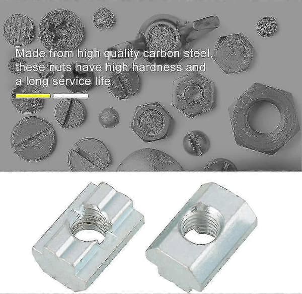 20 st Standard glidmutter för aluminiumprofiltillbehör (T-mutter typ 40 M8)