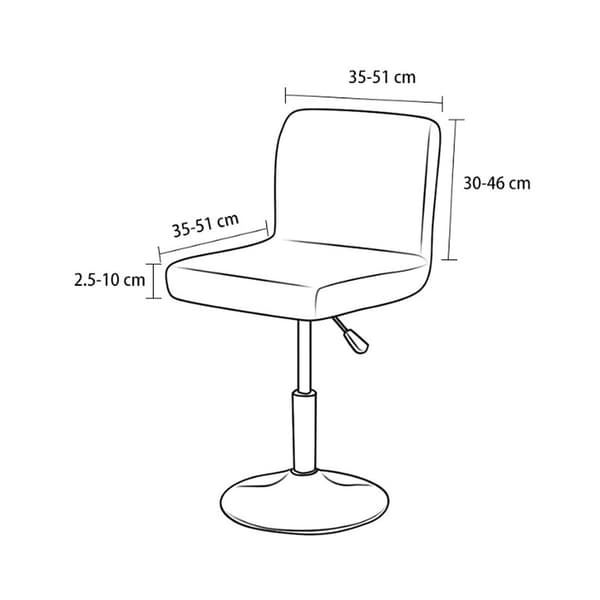 Tuolinpäälliset, Baarijakkaran päälliset harmaa väri, 4 kpl