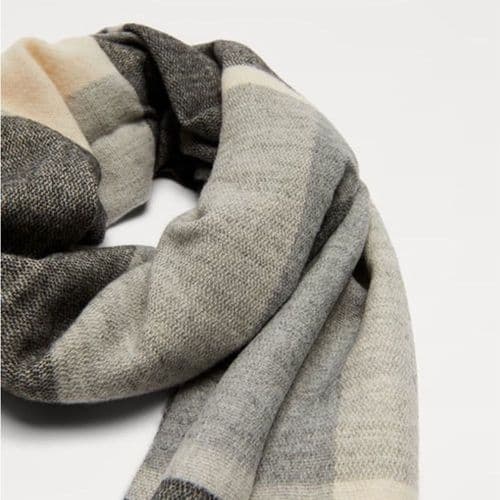 Skjerf med myk polyestertartan, vinterskjerf for menn og kvinner