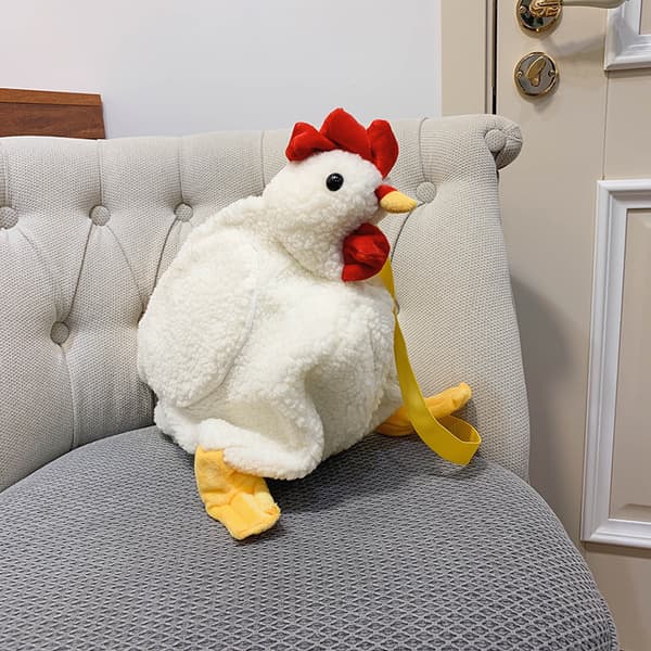 Chicken Purse Chicken Bag Fluffy Hen Shoulder Bag Plush Handbags