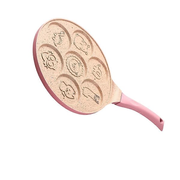 Pandekagepande med 7 runde huller til sjove måltider i pink 1 sæt