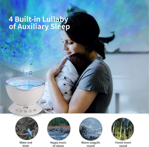 Night Light with Remote Control and Ocean Wave Projector 7