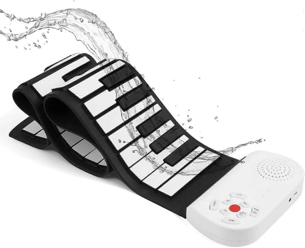 49 Tangenter Bärbart Elektronisk Piano for Barn, Fleksibelt Barn Sammenleggbart Opprullbart Pedagogisk Elektronisk Digitalt