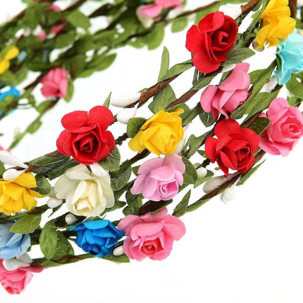 Dame Jente Mote Bohemsk Blomsterkrone Blomsterkrans Hodebånd