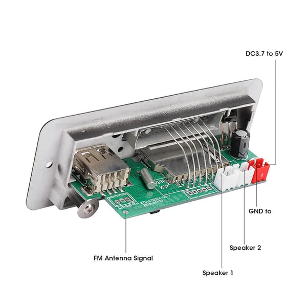 5V MP3 Audio Decoding Module USB FM Radio MP3 Decoding Board Music Player with Power Amplifier