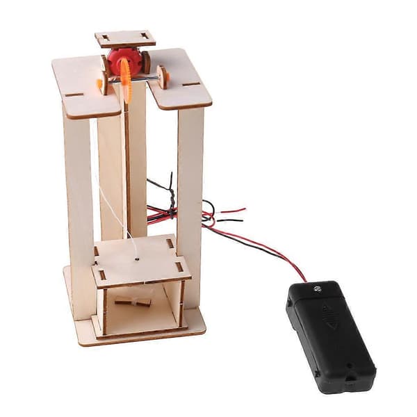 DIY Elektrisk Elevator Model Børn Drengelegetøj Videnskabeligt Eksperiment Puslespilssæt