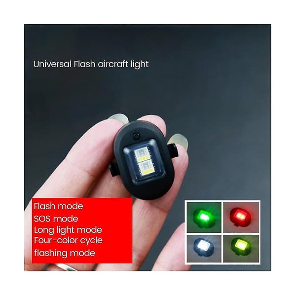 4 stk Universal Strobe Advarselslys USB Genopladelig Led Nødlys Li