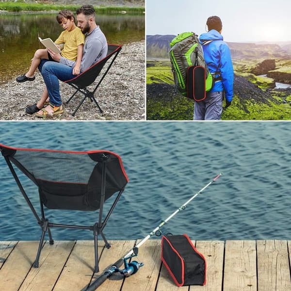 Campingstol, Justerbar Strandstol, Sammenleggbar Campingstol er lett og