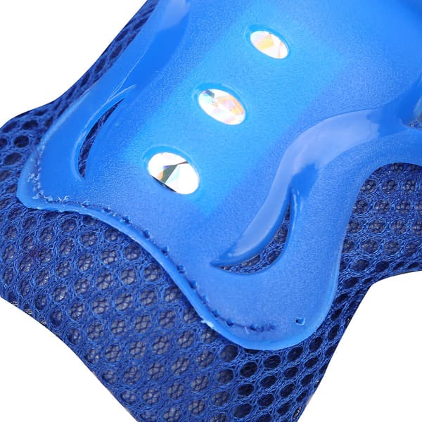 6 st Barnsäkerhet Skateboard Skyddsutrustning Armbågsskydd Handledsskydd Cykling Knäskydd Blå