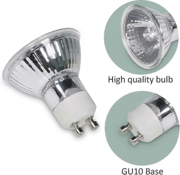 6-pack GU10 Halogen Bulbs 50w 230v GU10 Halogen Spotlights Warm White Light For Ceiling Lights Dimmable -ZHENV