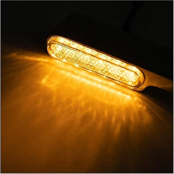(Sort) Mini LED-blinklys til motorcykel, blinklys til motorcykel, scooter, caféracer