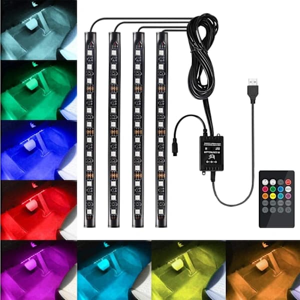 LED interiørbelysning bil, bil LED interiørbelysning RGB