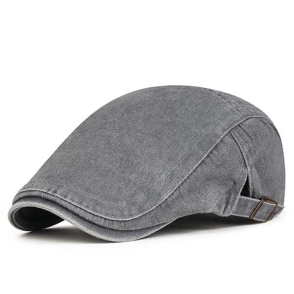 Vintage vasket kasket Grå Grå Grey