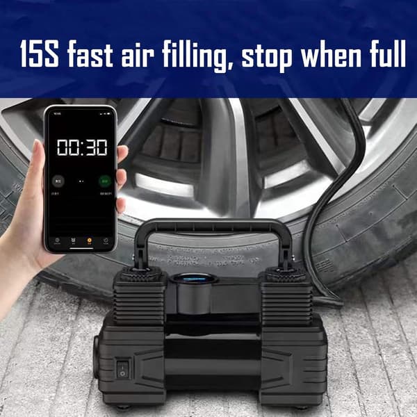 Tire Pump, Compact Tire Inflator, Inflatable Equipment Pump, Digital Display Portable Air Pump, Efficient Inflation Tire Pump, 7.87 x 2.56 [DB]