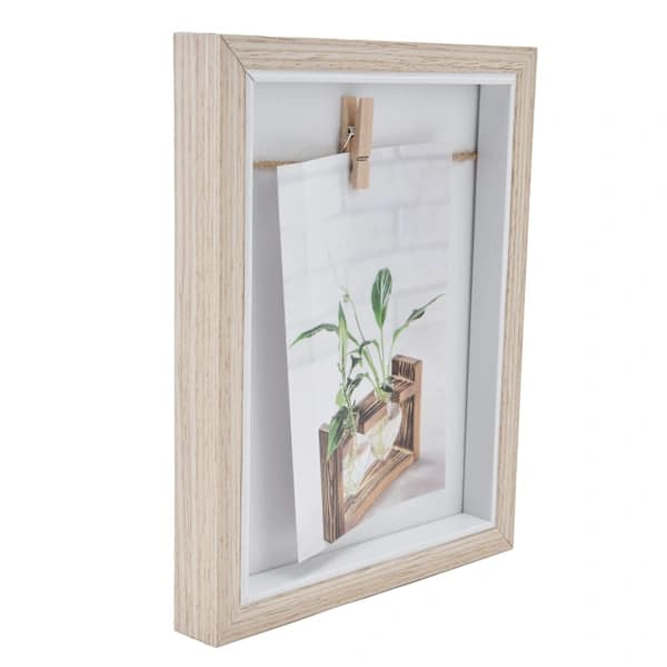 Floating Double-Sided Display Frame, Keepsake Protective Shadow Box for Wall Mounting or Tabletop Display, Simple and Classic Design Ideal for