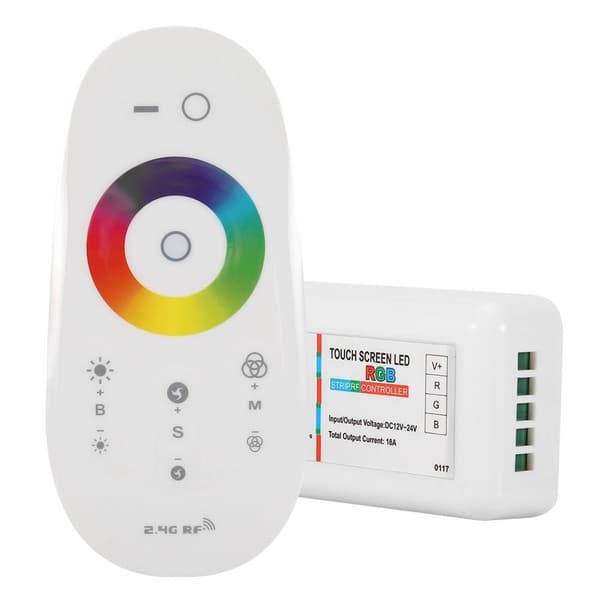 DC12-24V 2.4G Fargerik LED-lyslistkontroller Trådløs KLB