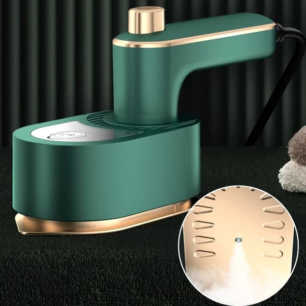 Grøn 50 ml 40W Mini Dampstrygejern til Rejser, Håndholdt Damper til Tør/Våd Strygning