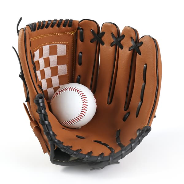 1 st brun svart basebollhandske, softbollhandske, justerbar a