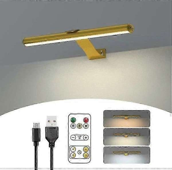 Wireless Picture Light, Rechargeable with Remote Control, 300 LM Artificial Lighting with Battery, Magnetic Wall Lamp with 3 Modes