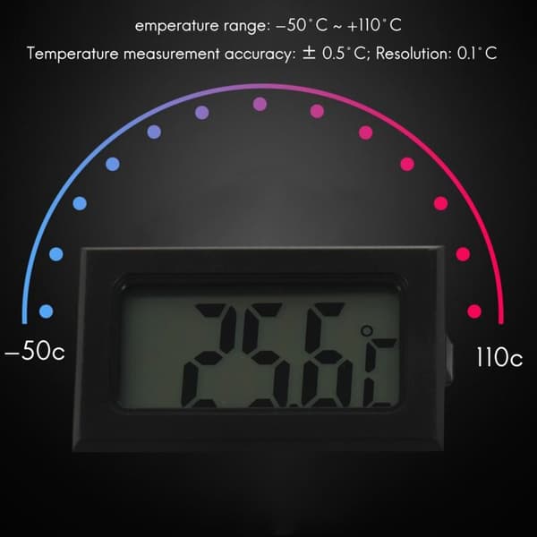 NY Digital LCD Termometer Probsensor Måler Temperatur Område -50 Celsius C til +110