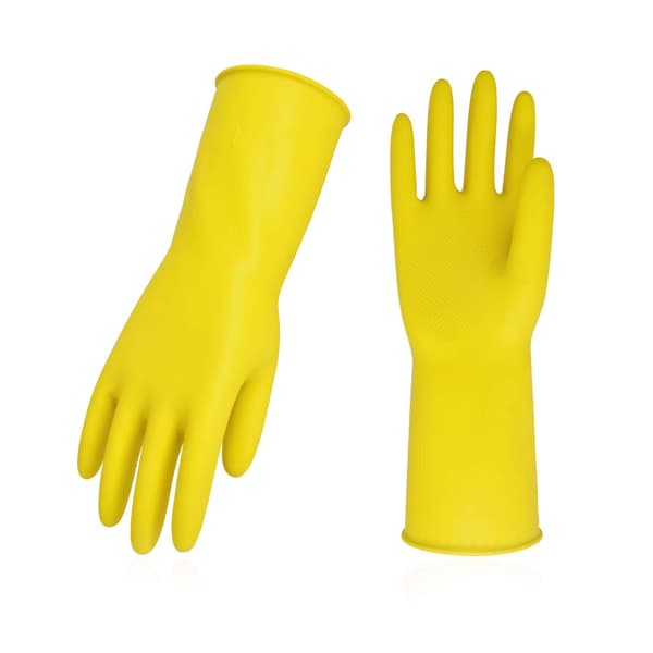 2 par genanvendelige husholdningshandsker, gummi opvaskehandsker, tykke