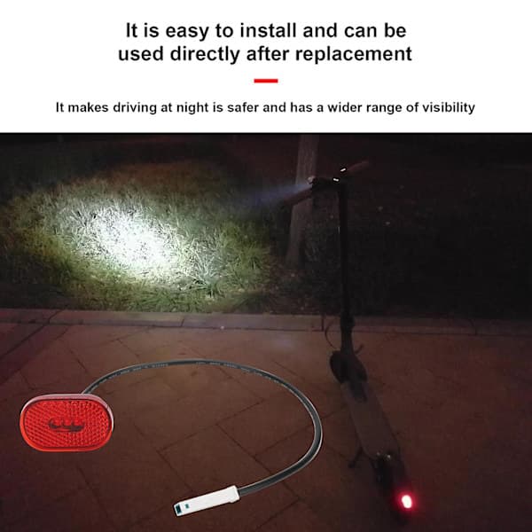Xiaomi PRO2 Elektrisk Scooter Baglygte - 3LED Baglys med Bremselys