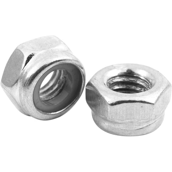 M6x1mm rustfrie metriske nyloninnlegg låsemuttere 30 stk