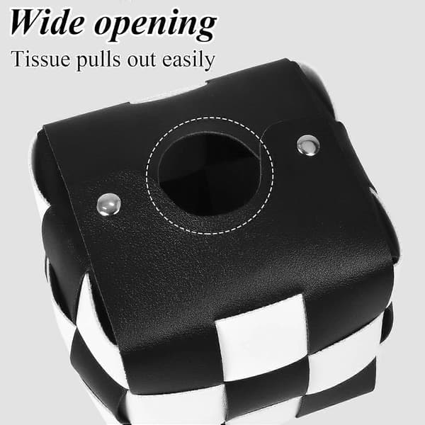 1 stk. Tissue Box Holder, Cube Tissue Box Cover, Firkantet Tissue Holder i PU-lær, Moderne Serviettpapirdispenser
