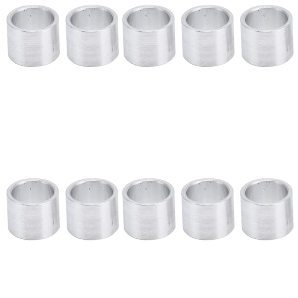 10 stk. runde, ugengede afstandsstykker i aluminiumslegering med 10 mm udvendig diameter