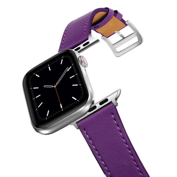 Apple Watch Microfiber Läderrem - Lila 42/44/45MM