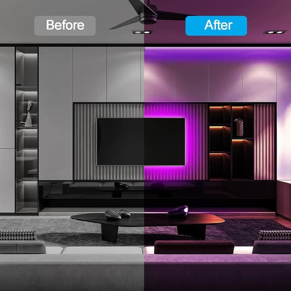 LED-stripe 20M RGB LED-bånd Musikk LED-stripe styrt av Smart