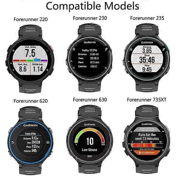 Garmin Forerunner 220/230/235/620/630/735XT armbånd silikone