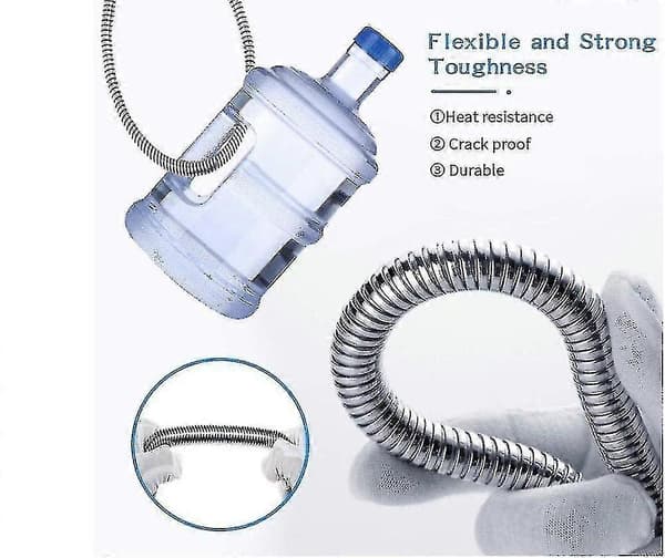 Bruseslange 5m Ekstra Lang Rustfri Bruseslange, Med Solid Messingkobling, Universal