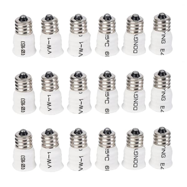 18-pakning E12 til E14 hvit LED-lampeholder lampeadapteruttak omformer av høy kvalitet - meini