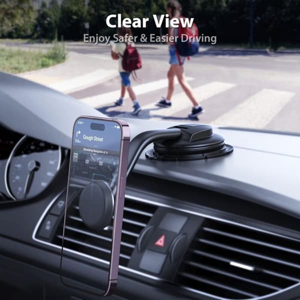 Phone Holder for Car [Powerful Magnets] for Dashboard and Windshield Suction Cup Phone Holder Suitable for iPhone Android Car Cradle