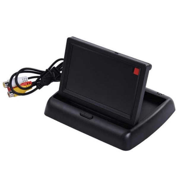 Bilmonitor 4,3 tommer skærm til bakkamera Foldbar farve TFT LCD 4,3 tommer HD-skærm til bilbakning