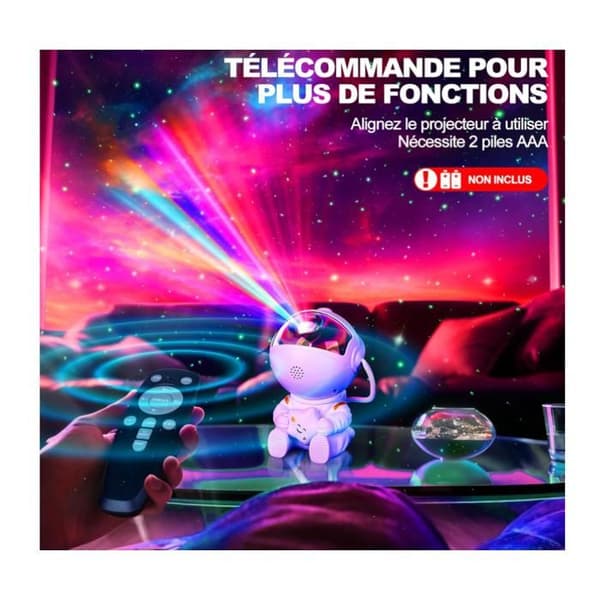Astronaut Starry Sky Projector, Galaxy Projector with 2-Star Nebula, Remote Control, 360° Rotation, Speed, Decorative Lamp[YJD]
