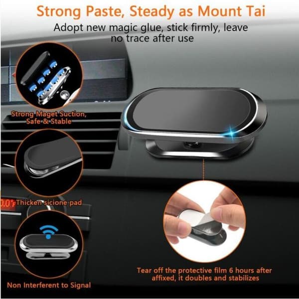 Magnetic Car Phone Holder 360 Degree Rotation Compatible with iPhone Samsung