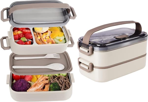 Matboks - Matboks Voksne - Matboks - Matboks Rustfritt Stål - Matbokser - Bento Box - Dobbeltlags Matboks
