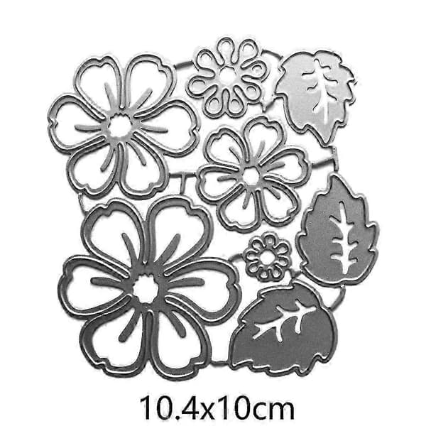 Håndværksform til lykønskningskortfremstilling med blomsterbladsmønster